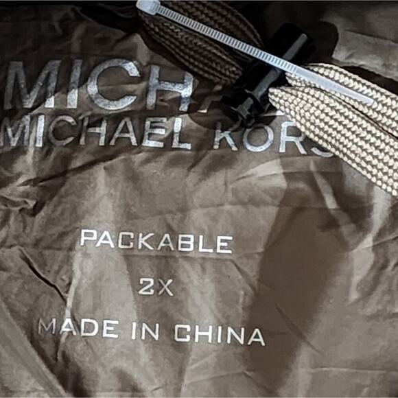 Michael Kors Truffle taupe packable long puffer Walking coat plus size 2X 3X new - Picture 8 of 14